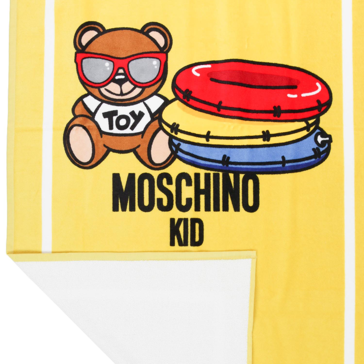 TELO DA MARE TEDDY BEAR GIALLO BAMBINO UNISEX - annameglio.com abbigliamento moda