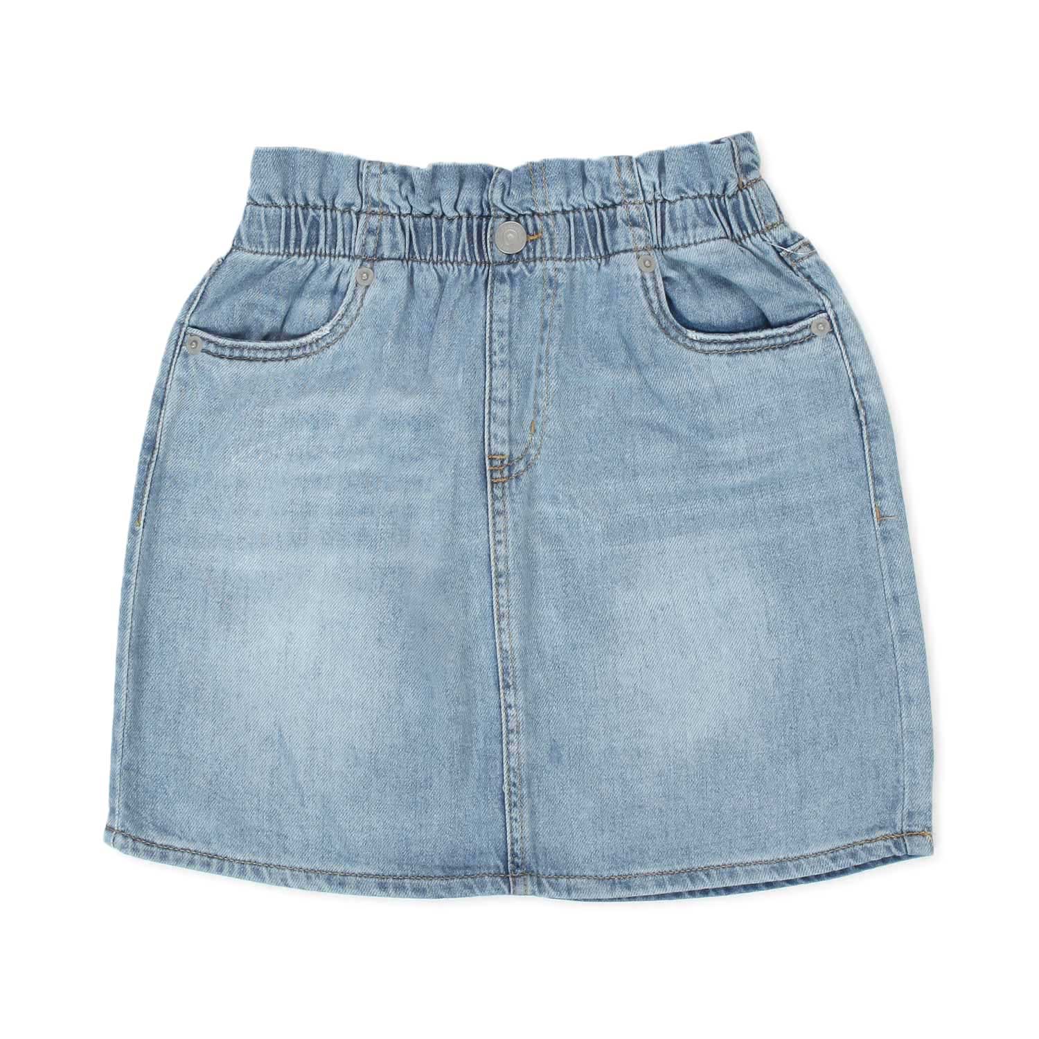 GONNA PAPERBAG IN DENIM CHIARO BAMBINA E TEEN - annameglio.com abbigliamento moda