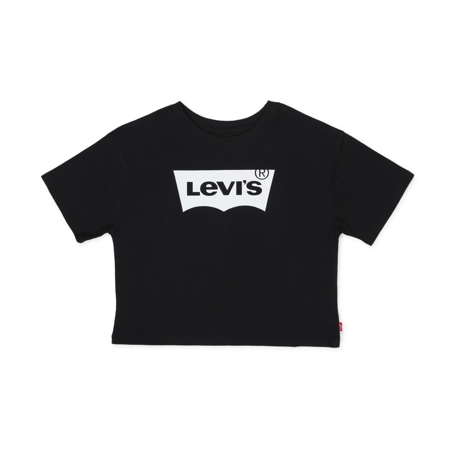 T-SHIRT CROPPED NERA CON LOGO BIANCO BAMBINA TEEN - annameglio.com abbigliamento moda