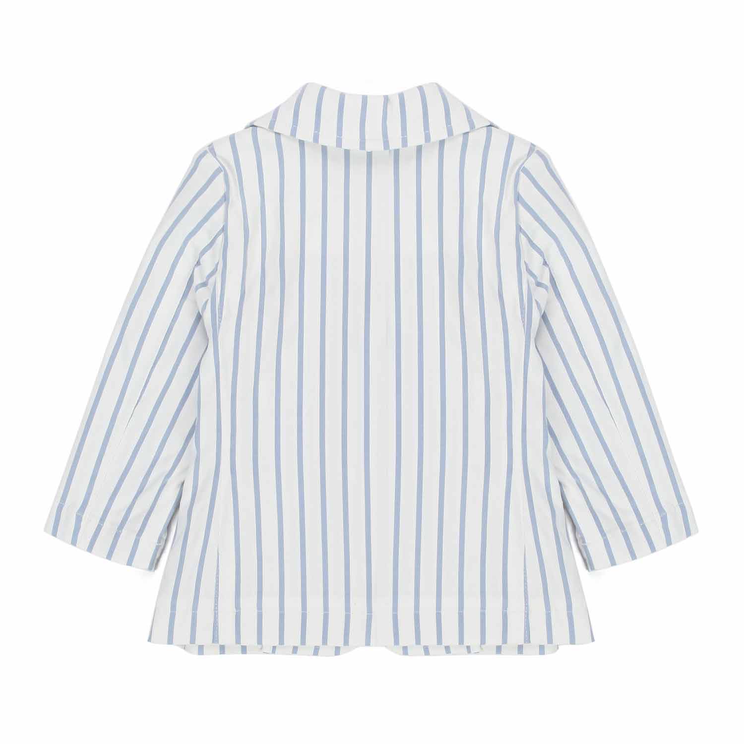 GIACCA BIANCA A RIGHE CELESTI BAMBINO E BEBÈ - annameglio.com abbigliamento moda