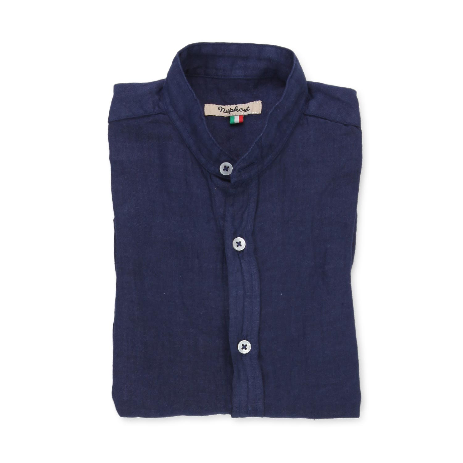 CAMICIA COREANA BLU DI LINO BAMBINO E TEEN - annameglio.com abbigliamento moda