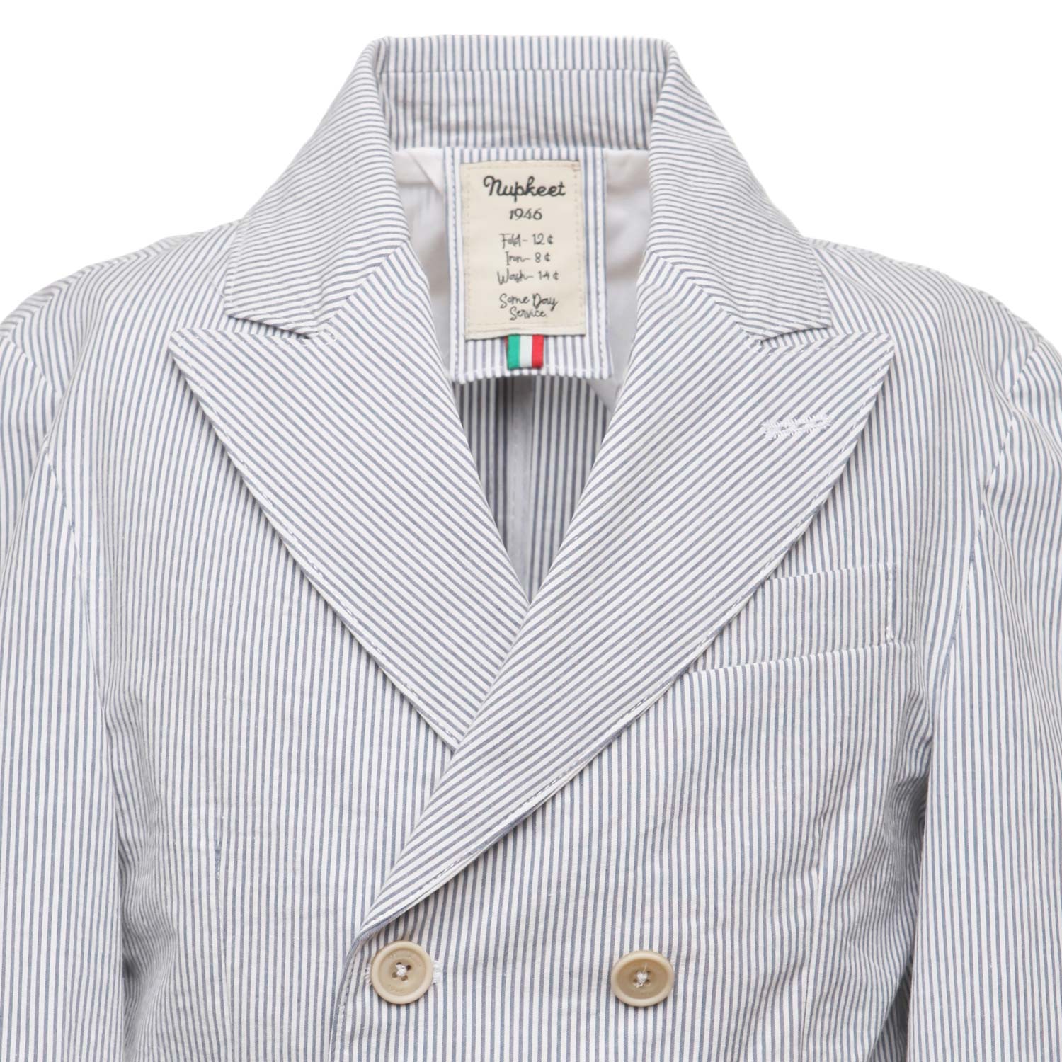 GIACCA COCO BIANCA E GRIGIA A RIGHE BAMBINO E TEEN - annameglio.com abbigliamento moda