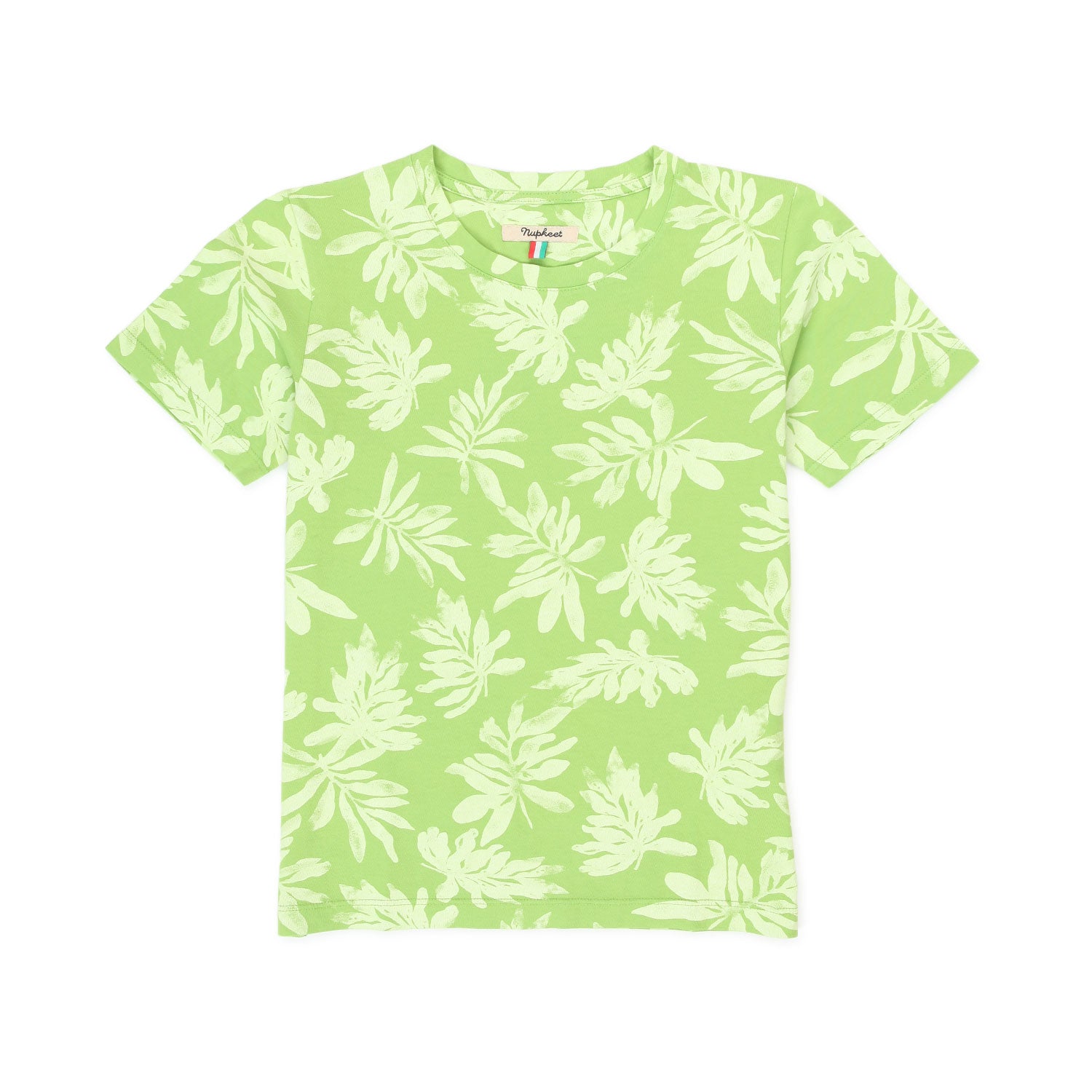 T-SHIRT VERDE CON FOGLIE BAMBINO E TEEN - annameglio.com abbigliamento moda