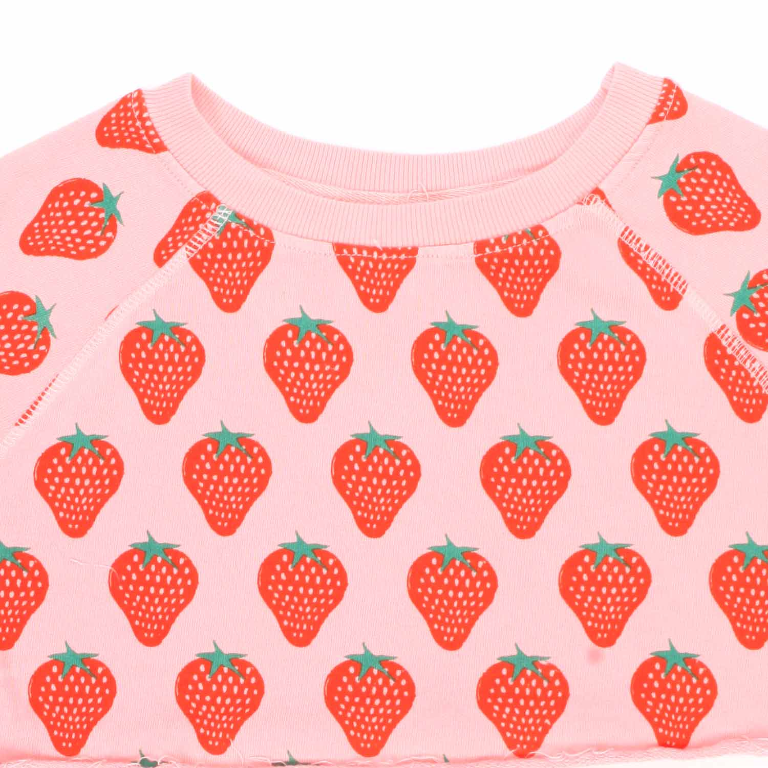 FELPA STRAWBERRY ROSA A MANICA CORTA BAMBINA - annameglio.com abbigliamento moda