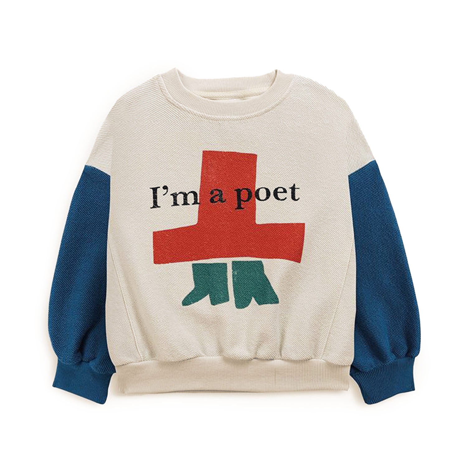 FELPA UNISEX BIANCO PANNA E BLU BAMBINO - annameglio.com abbigliamento moda