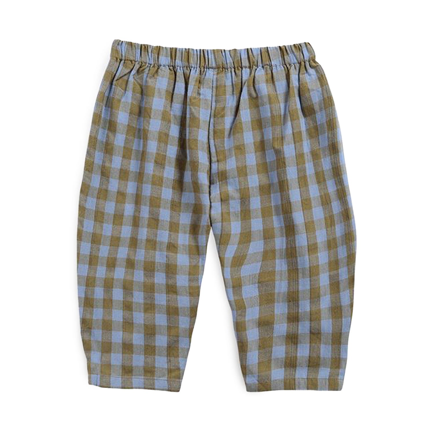 PANTALONE VERDE E AZZURRO A QUADRETTI BABY UNISEX - annameglio.com abbigliamento moda