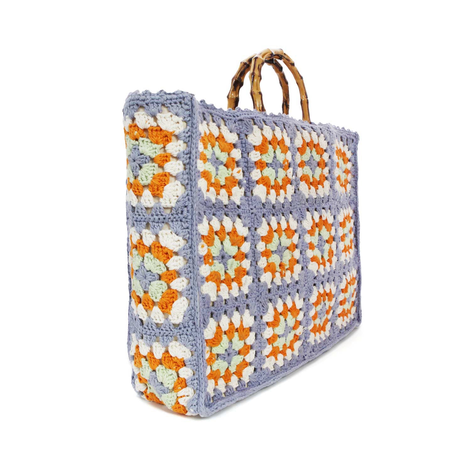 BORSA SHOPPER FLORA GLICINE E MULTICOLOR - annameglio.com abbigliamento moda