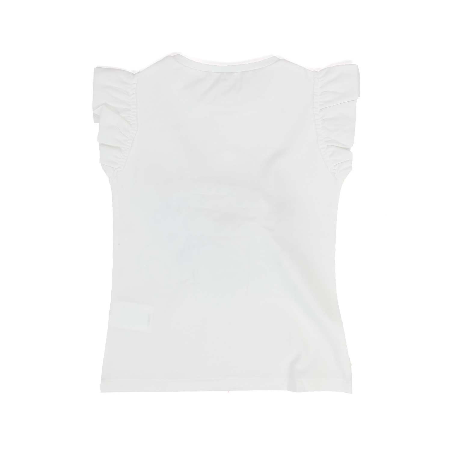 T-SHIRT CON ORSACCHIOTTO BLU E ROUCHES BAMBINA - annameglio.com abbigliamento moda