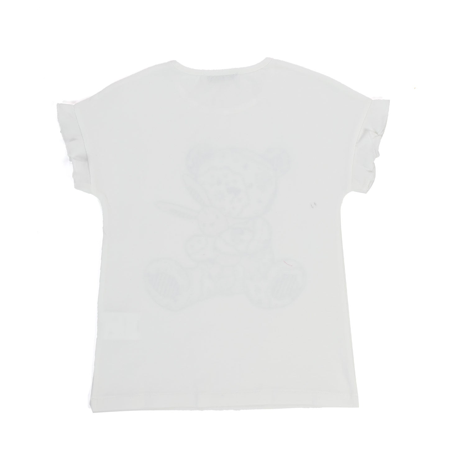 T-SHIRT BIANCA CON ORSACCHIOTTO BAMBINA - annameglio.com abbigliamento moda