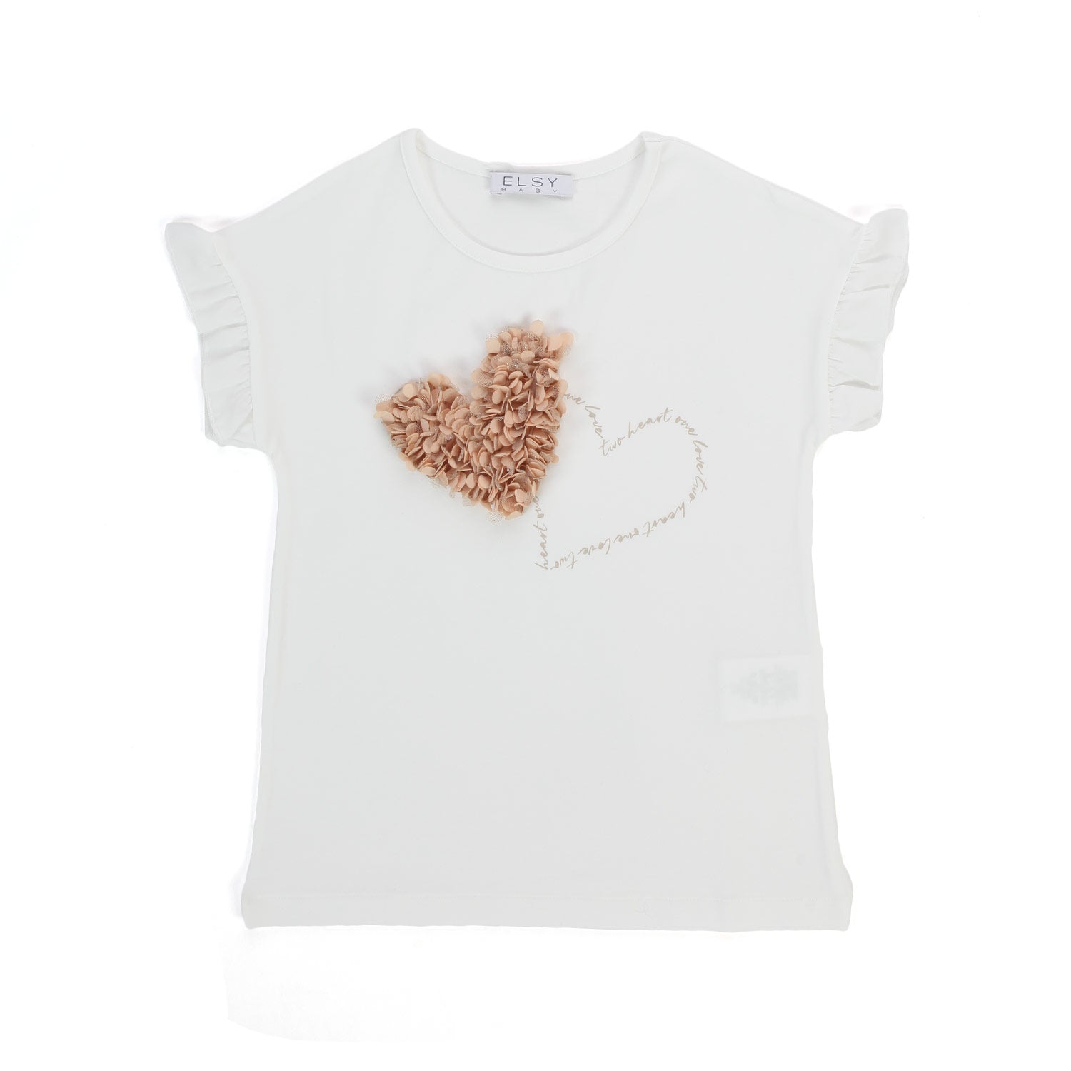 T-SHIRT BIANCA CON PATCH CUORI BAMBINA - annameglio.com abbigliamento moda