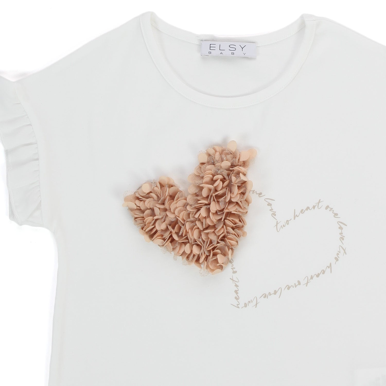 T-SHIRT BIANCA CON PATCH CUORI BAMBINA - annameglio.com abbigliamento moda