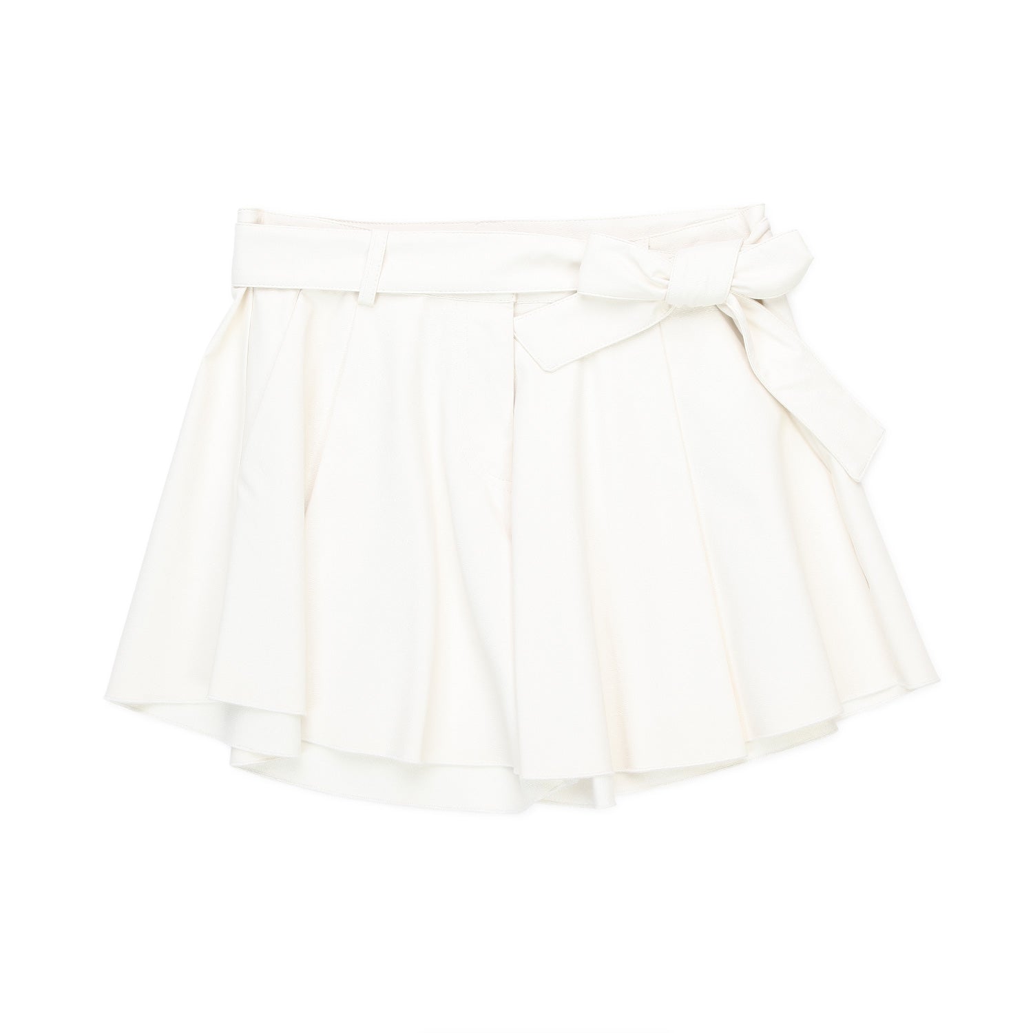 SHORTS ECOPELLE BIANCO LATTE BAMBINA E TEEN - annameglio.com abbigliamento moda