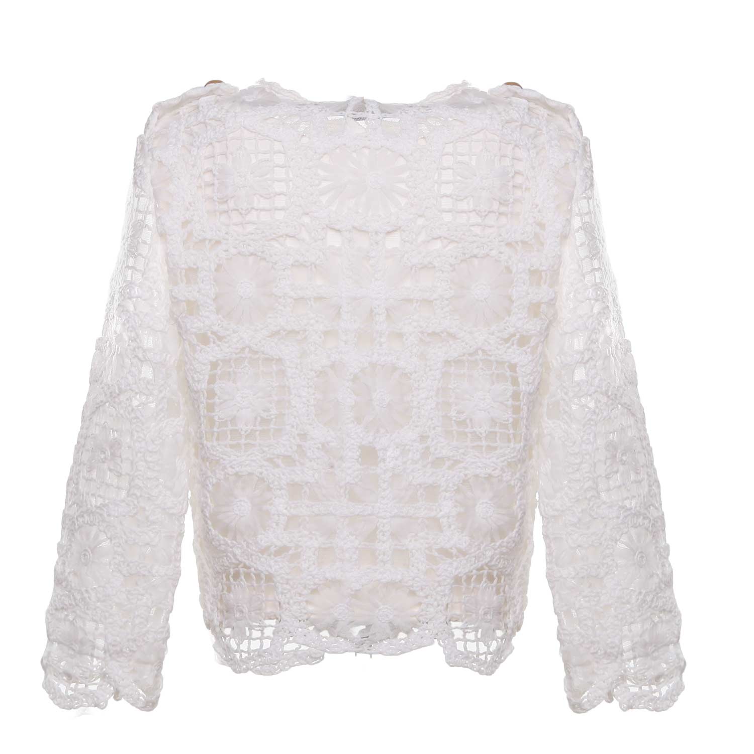 GIACCA UNCINETTO BIANCA BAMBINA E TEEN - annameglio.com abbigliamento moda