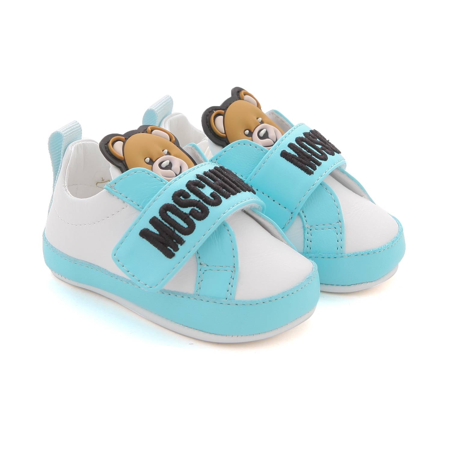 SNEAKER TEDDY BEAR BIANCA E CELESTE BABY UNISEX - annameglio.com abbigliamento moda