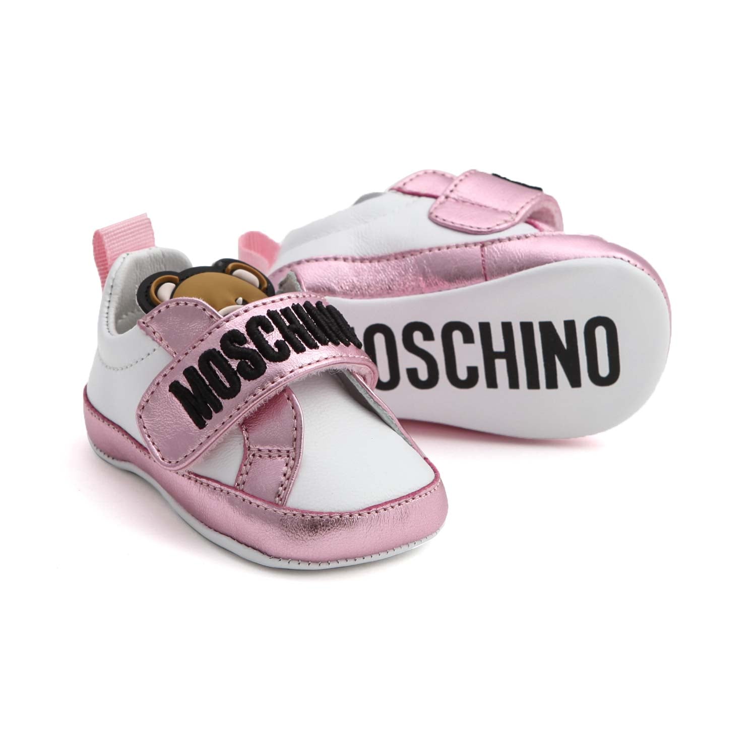 SNEAKER TEDDY BEAR BIANCA E ROSA NEONATA - annameglio.com abbigliamento moda