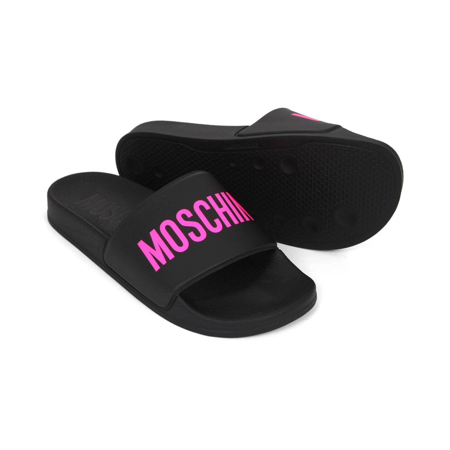 POOL SLIDES UNISEX NERA E FUCSIA JR E TEEN - annameglio.com abbigliamento moda