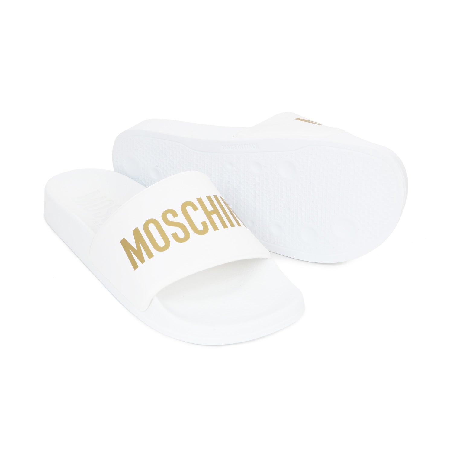 POOL SLIDES UNISEX BIANCA E ORO JR E TEEN - annameglio.com abbigliamento moda