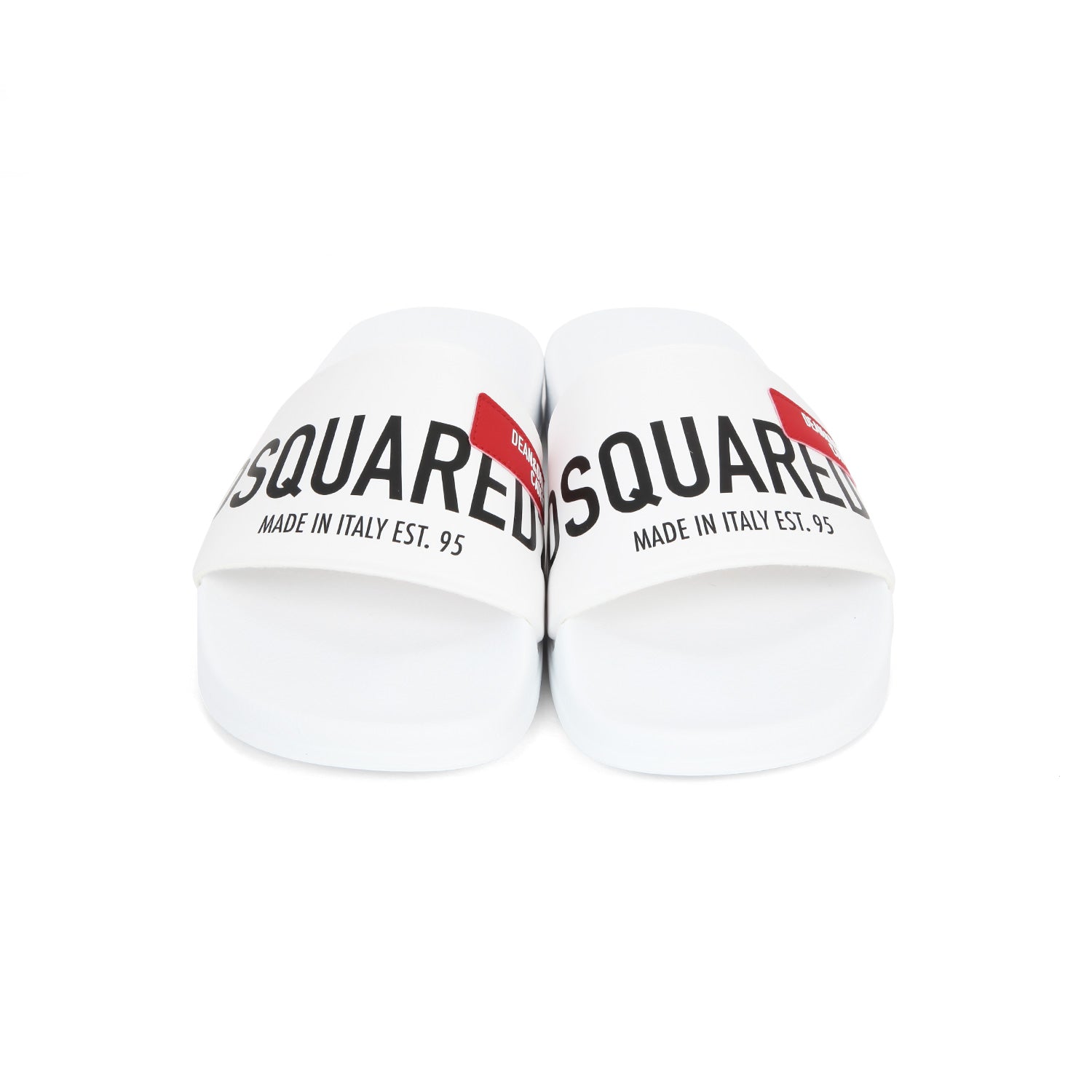 SLIDES UNISEX BIANCHE CON LOGO NERO TEENAGER - annameglio.com abbigliamento moda