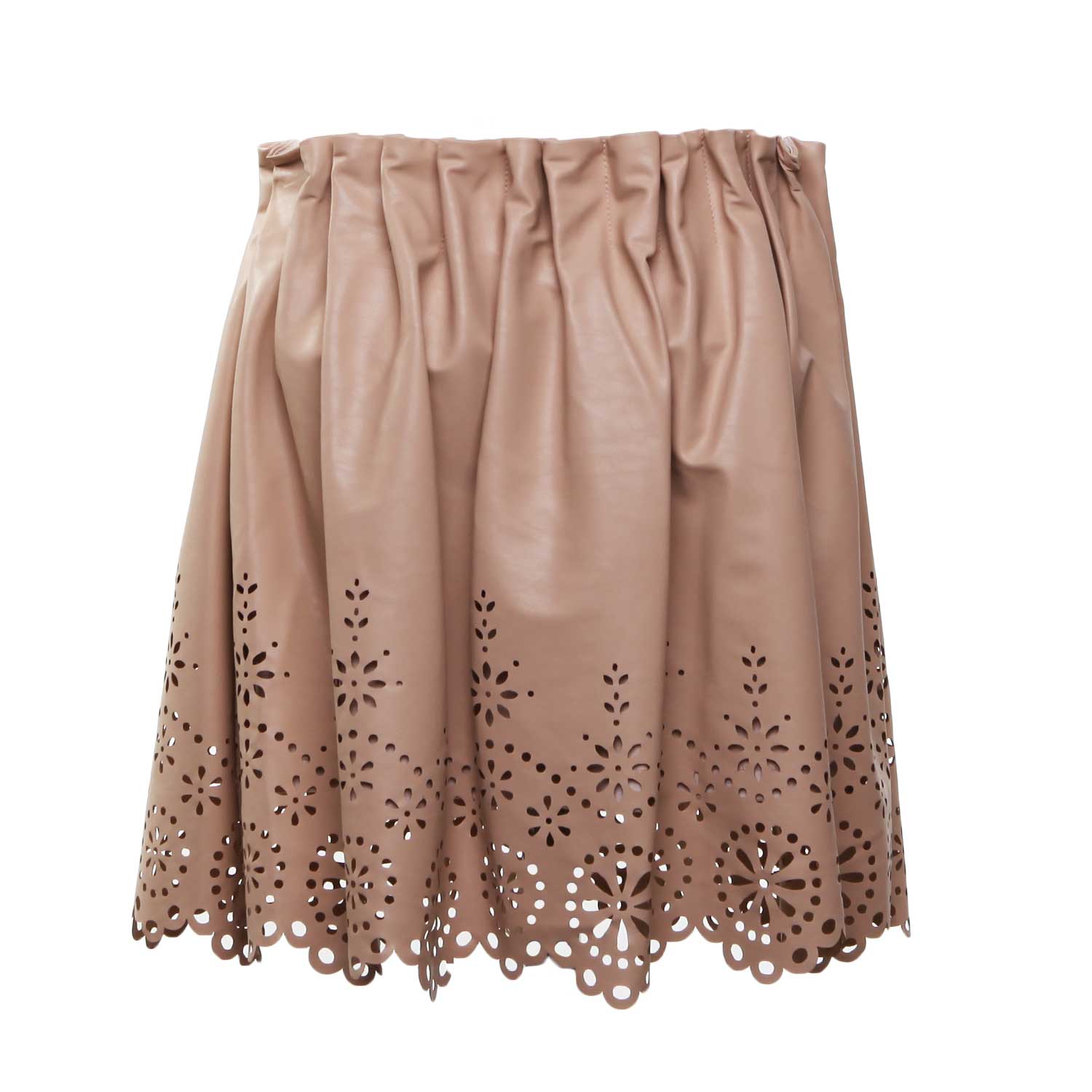 GONNA BEIGE TRAFORATA BAMBINA E TEENAGER - annameglio.com abbigliamento moda