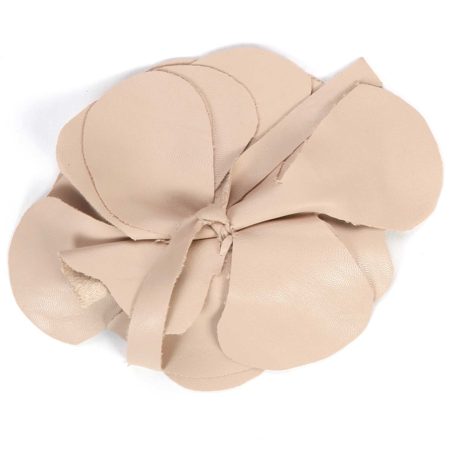 SPILLA FIORE IN ECOPELLE COLOR TORTORA BAMBINA - annameglio.com abbigliamento moda