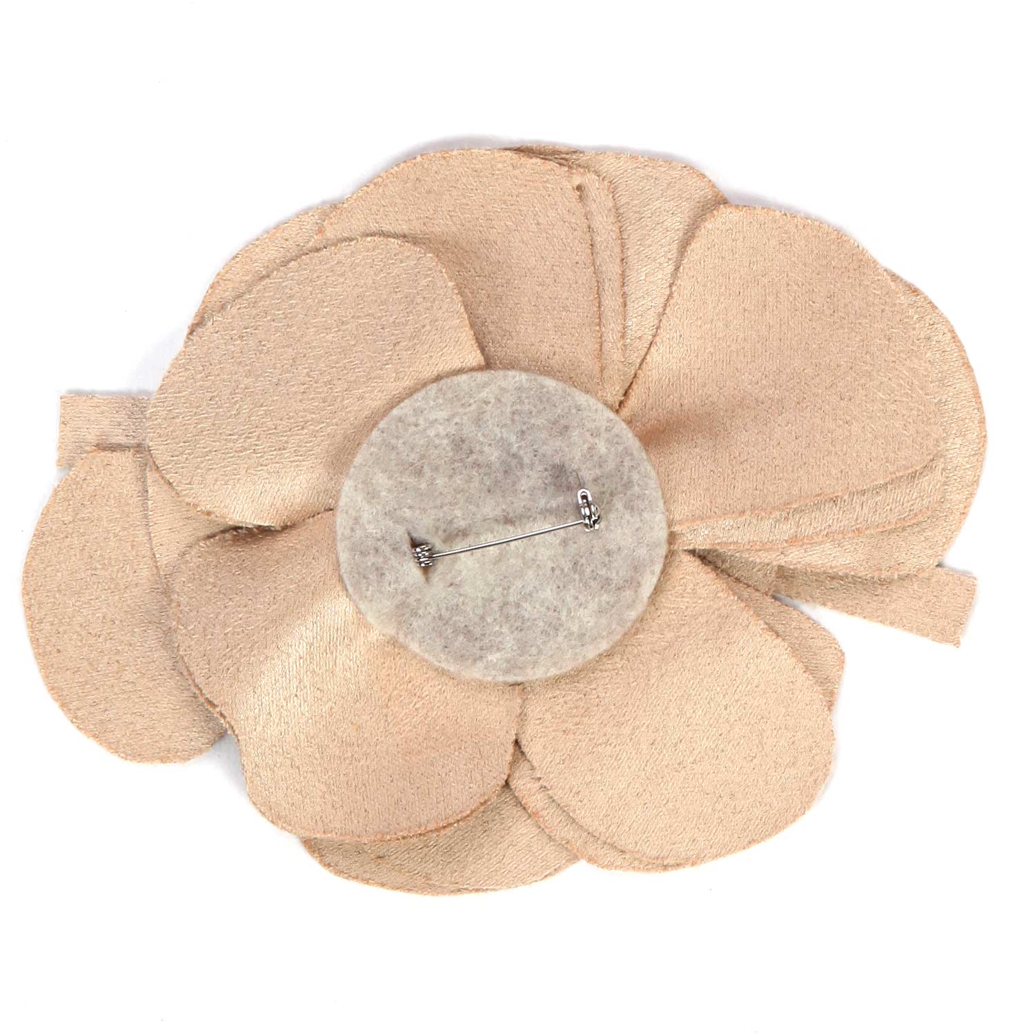 SPILLA FIORE IN ECOPELLE COLOR TORTORA BAMBINA - annameglio.com abbigliamento moda