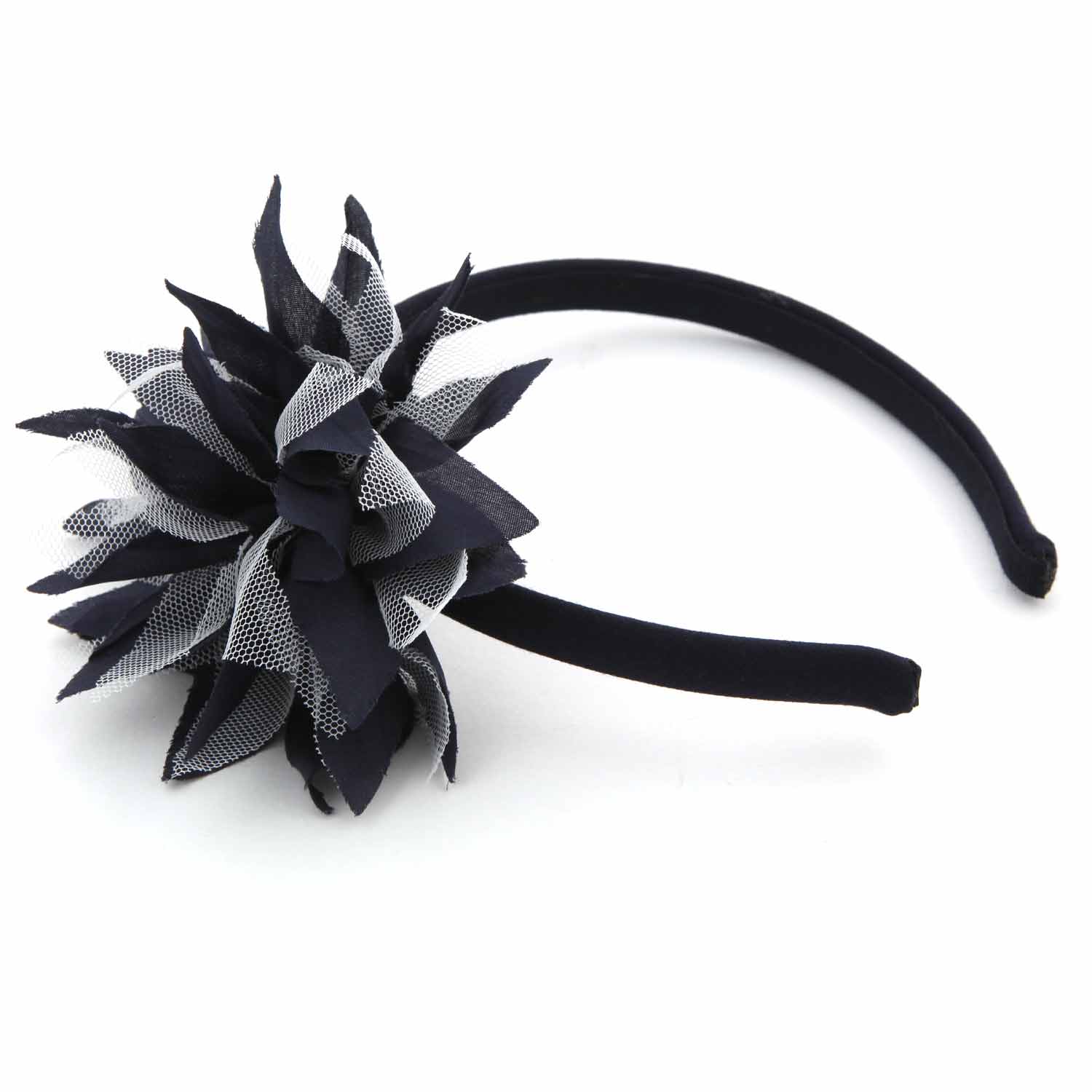 CERCHIETTO BLU CON FIORE BAMBINA E TEEN - annameglio.com abbigliamento moda