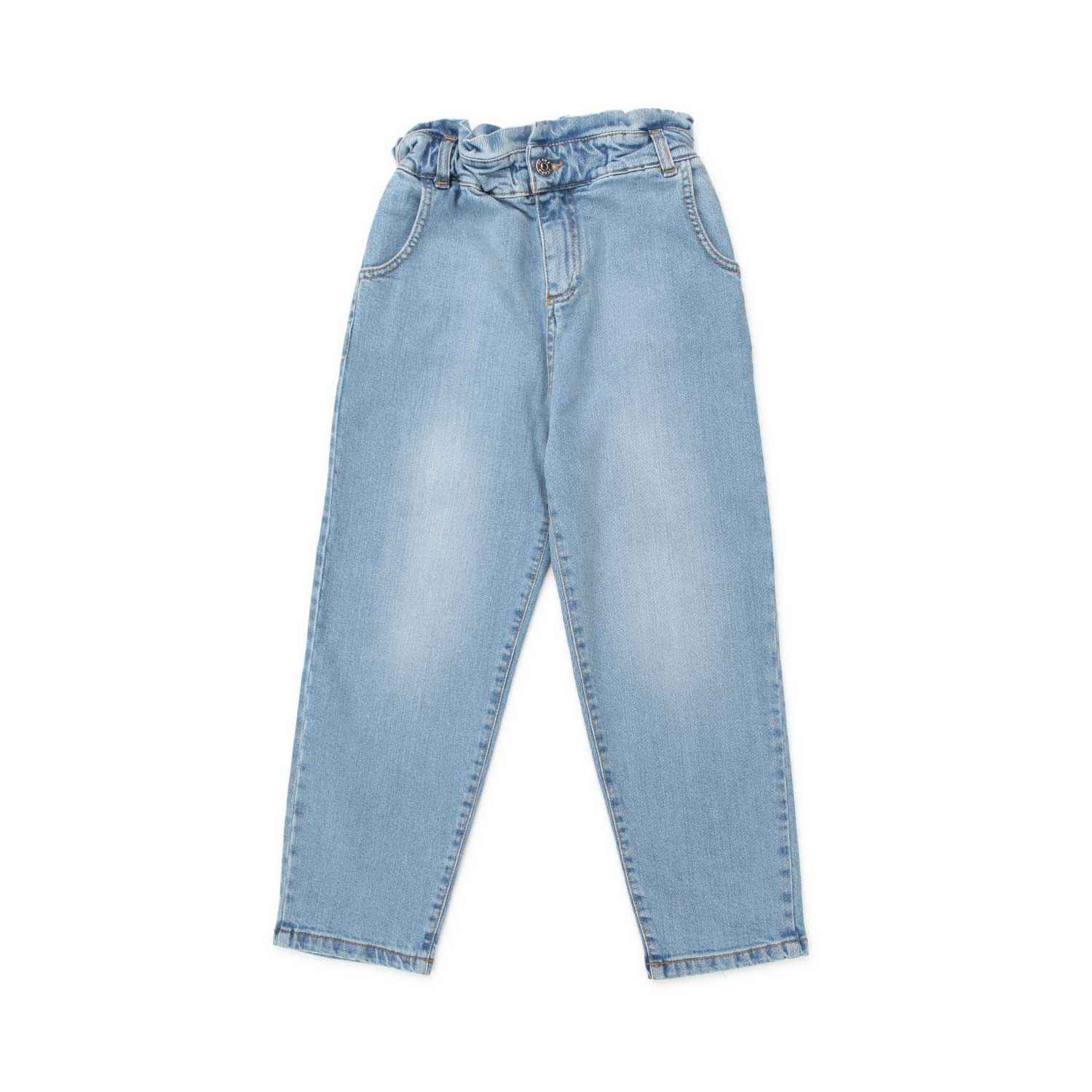 JEANS LOOSE FIT CHIARO BAMBINA E TEENAGER - annameglio.com abbigliamento moda