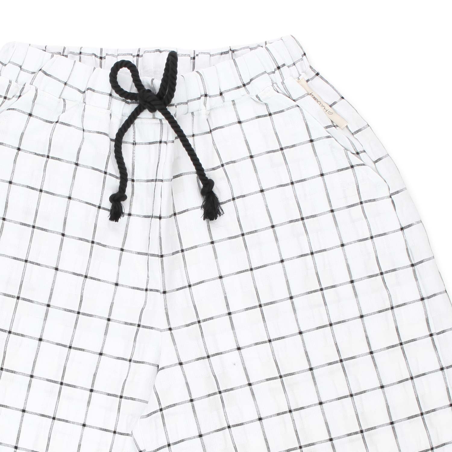 BERMUDA UNISEX BIANCO E NERO A QUADRETTI - annameglio.com abbigliamento moda