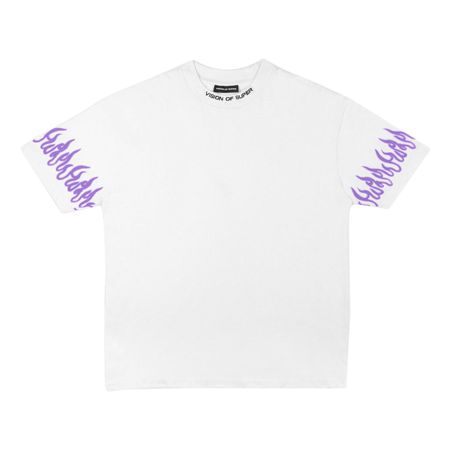 T-SHIRT BIANCA CON FIAMME VIOLA JR E TEEN - annameglio.com abbigliamento moda