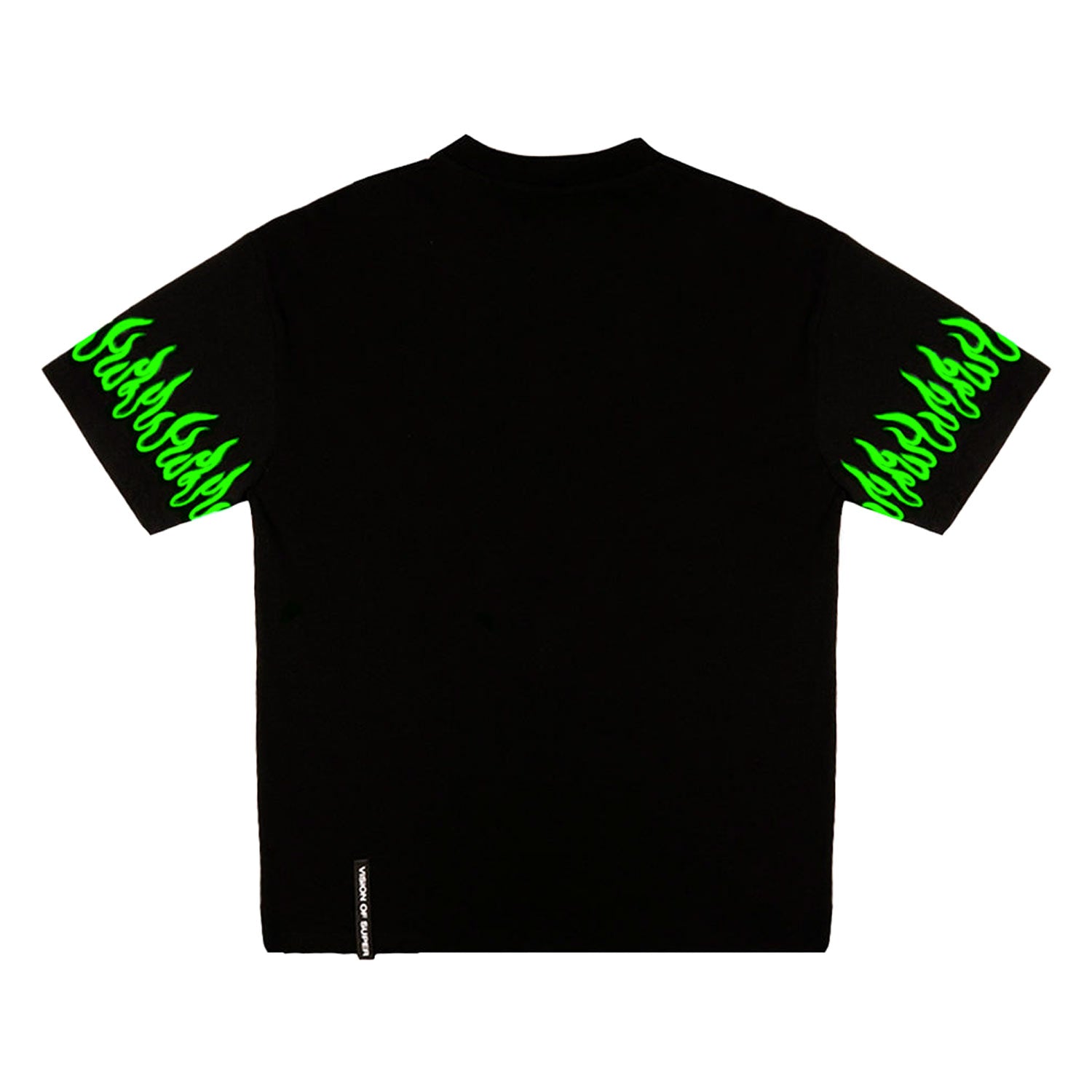 T-SHIRT NERA CON FIAMME VERDI JR E TEEN - annameglio.com abbigliamento moda