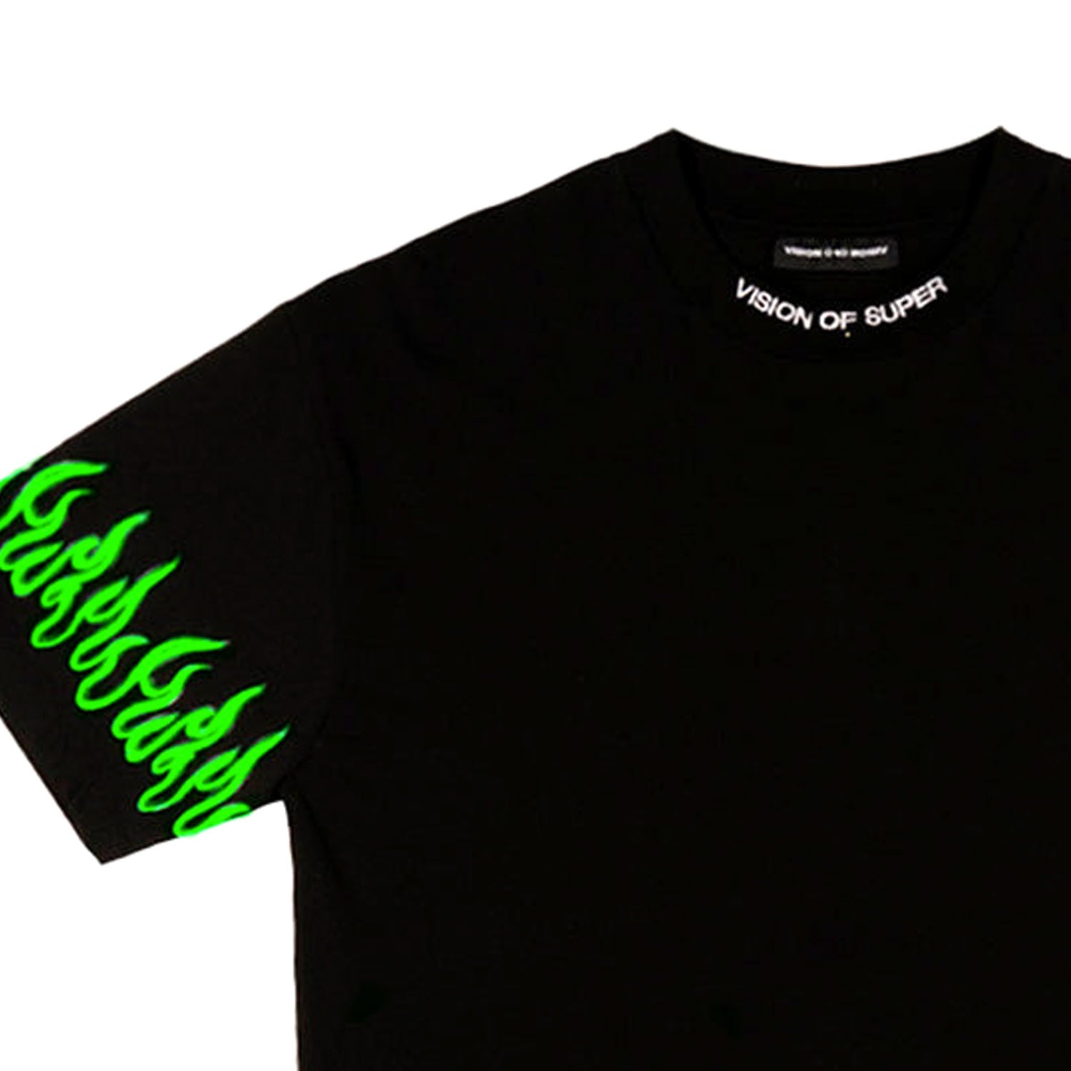 T-SHIRT NERA CON FIAMME VERDI JR E TEEN - annameglio.com abbigliamento moda