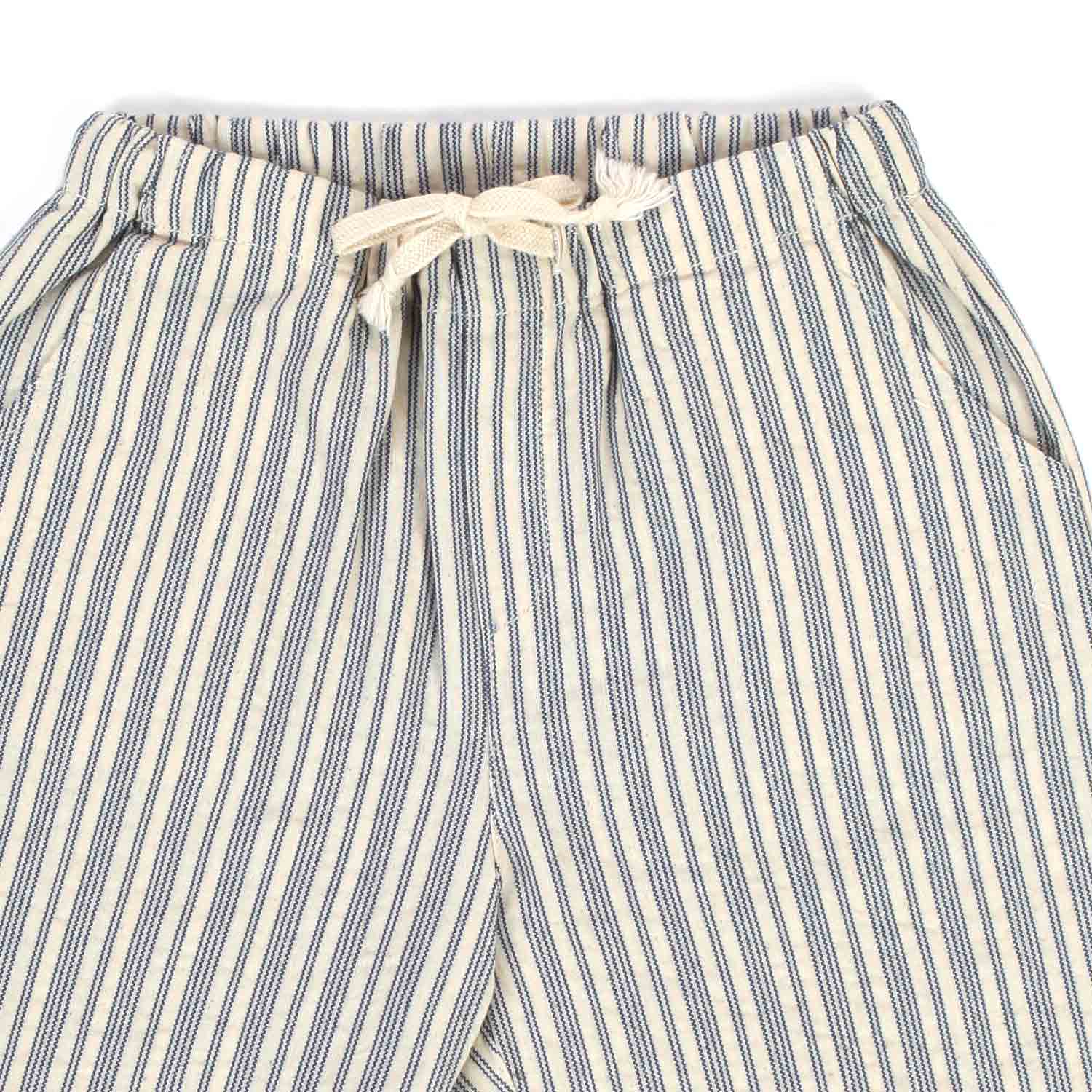 BERMUDA BIANCO NATURALE A RIGHE BLU BAMBINO - annameglio.com abbigliamento moda