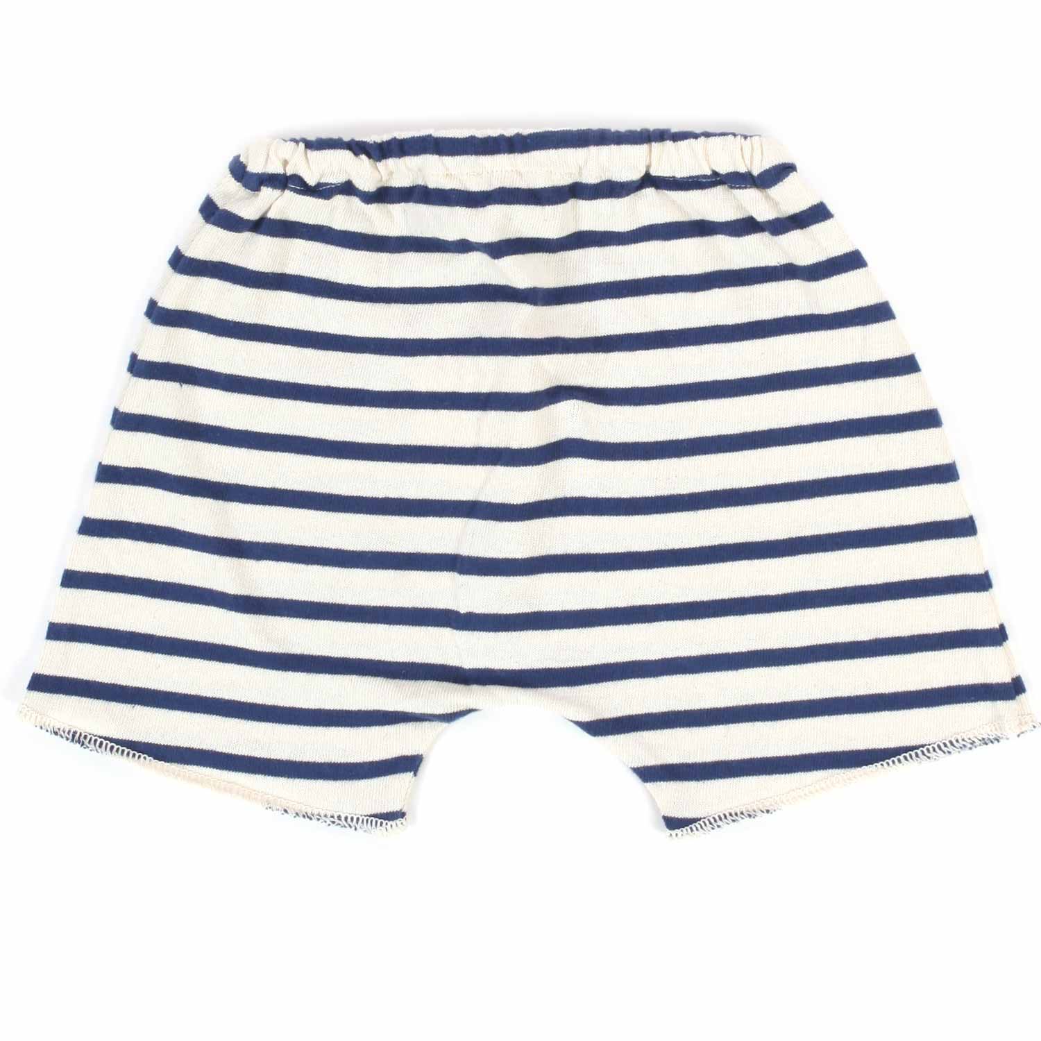 SHORTS BIANCO E BLU A RIGHE BABY UNISEX - annameglio.com abbigliamento moda