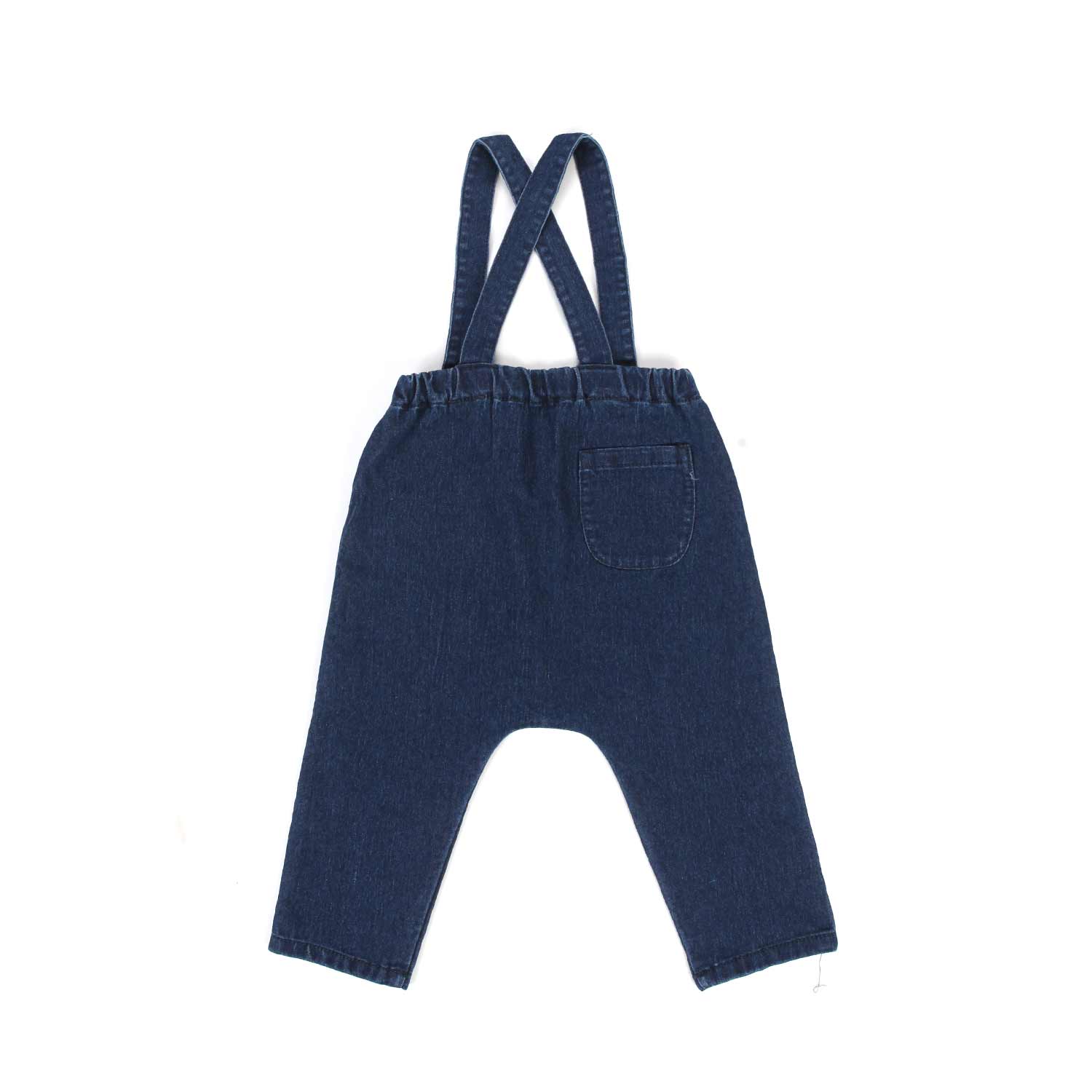 JEANS SCURO CON BRETELLE BABY UNISEX - annameglio.com abbigliamento moda
