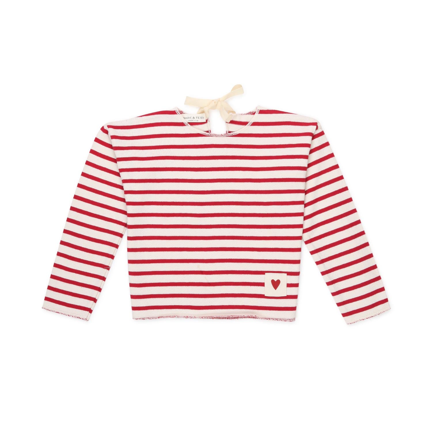 T-SHIRT LUNGA BIANCA E ROSSA A RIGHE BAMBINA - annameglio.com abbigliamento moda