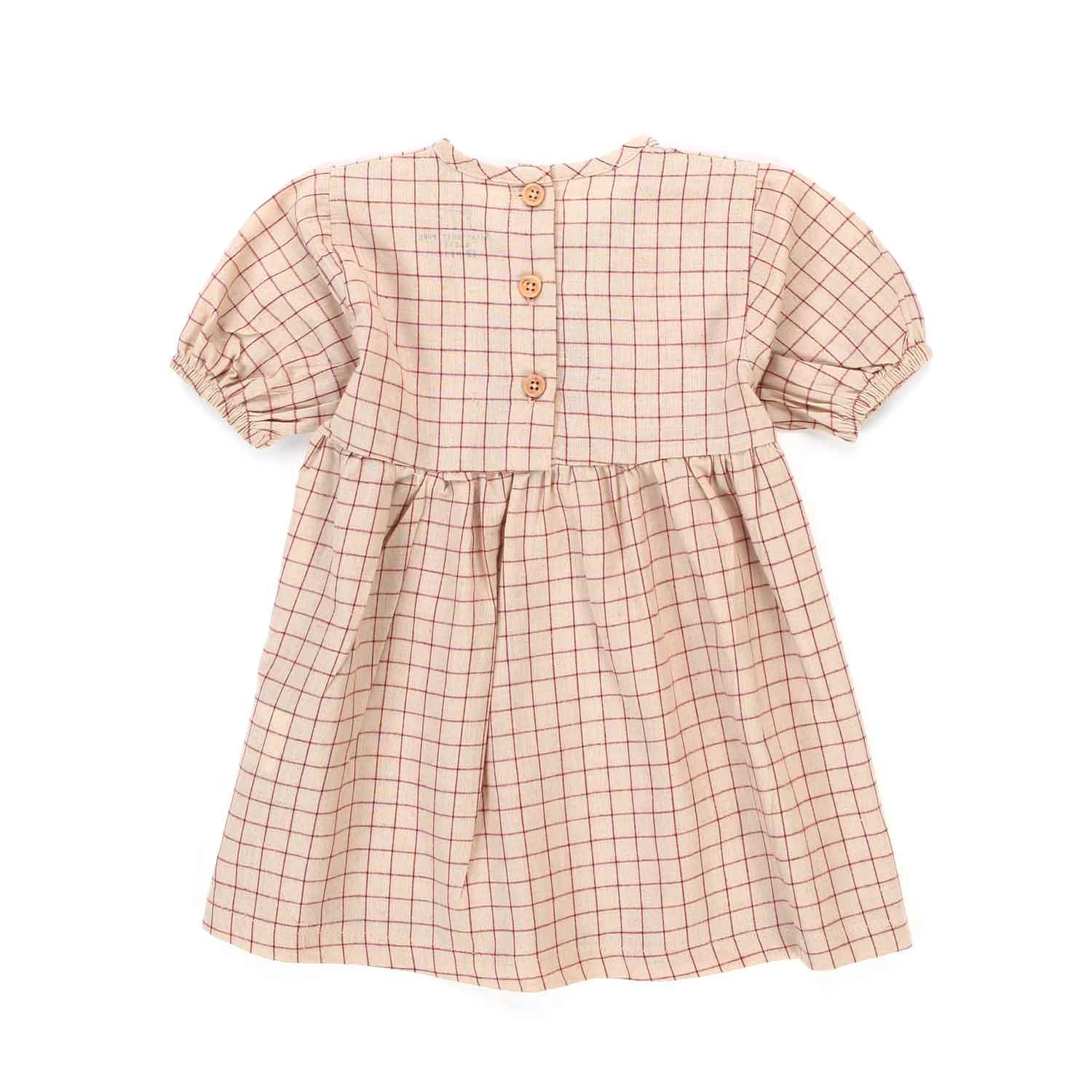 MINI ABITO BEIGE A QUADRETTI BAMBINA BABY - annameglio.com abbigliamento moda