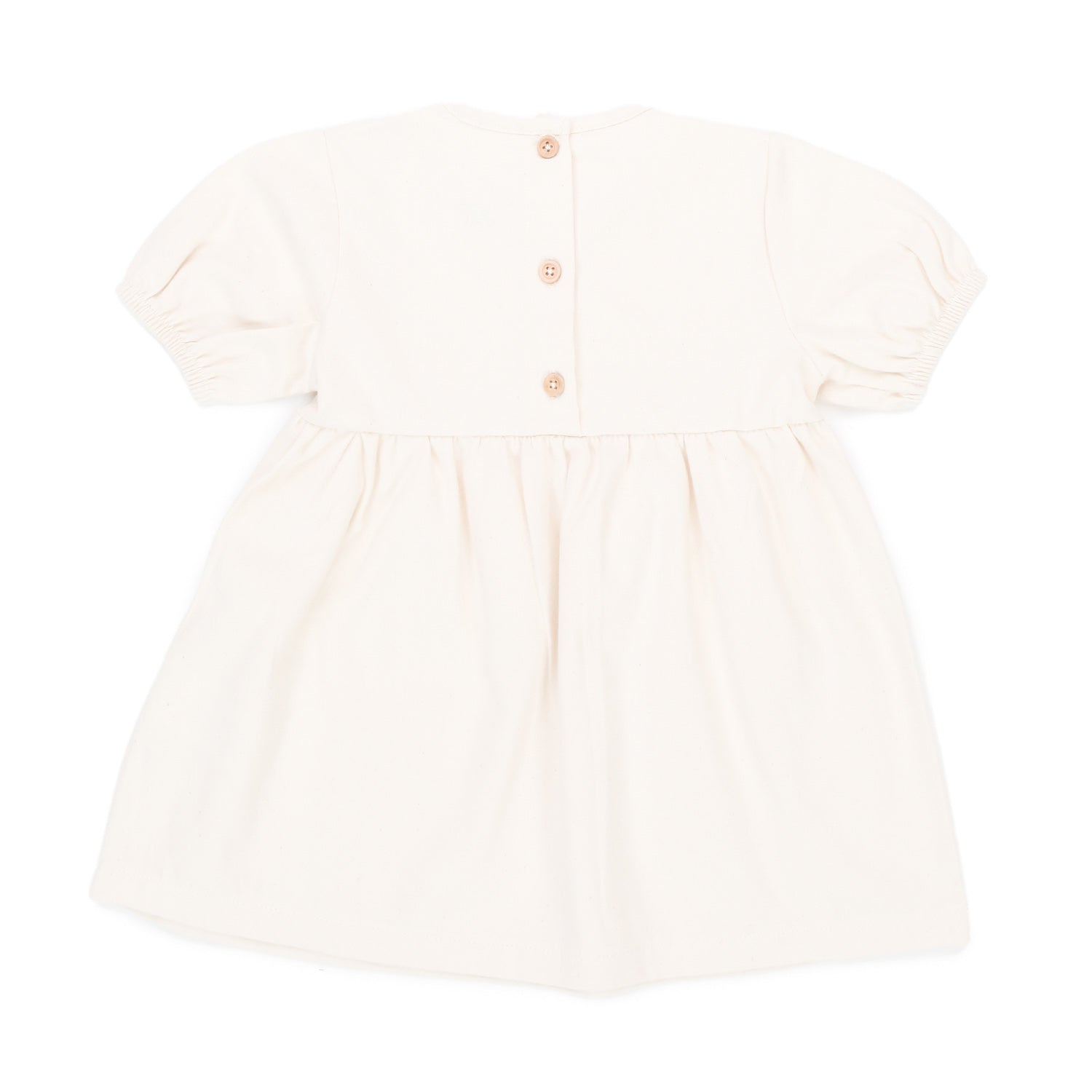 ABITO CREMA CON DETTAGLIO ANTRACITE BAMBINA BABY - annameglio.com abbigliamento moda