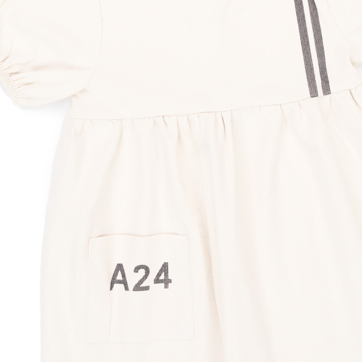 ABITO CREMA CON DETTAGLIO ANTRACITE BAMBINA BABY - annameglio.com abbigliamento moda