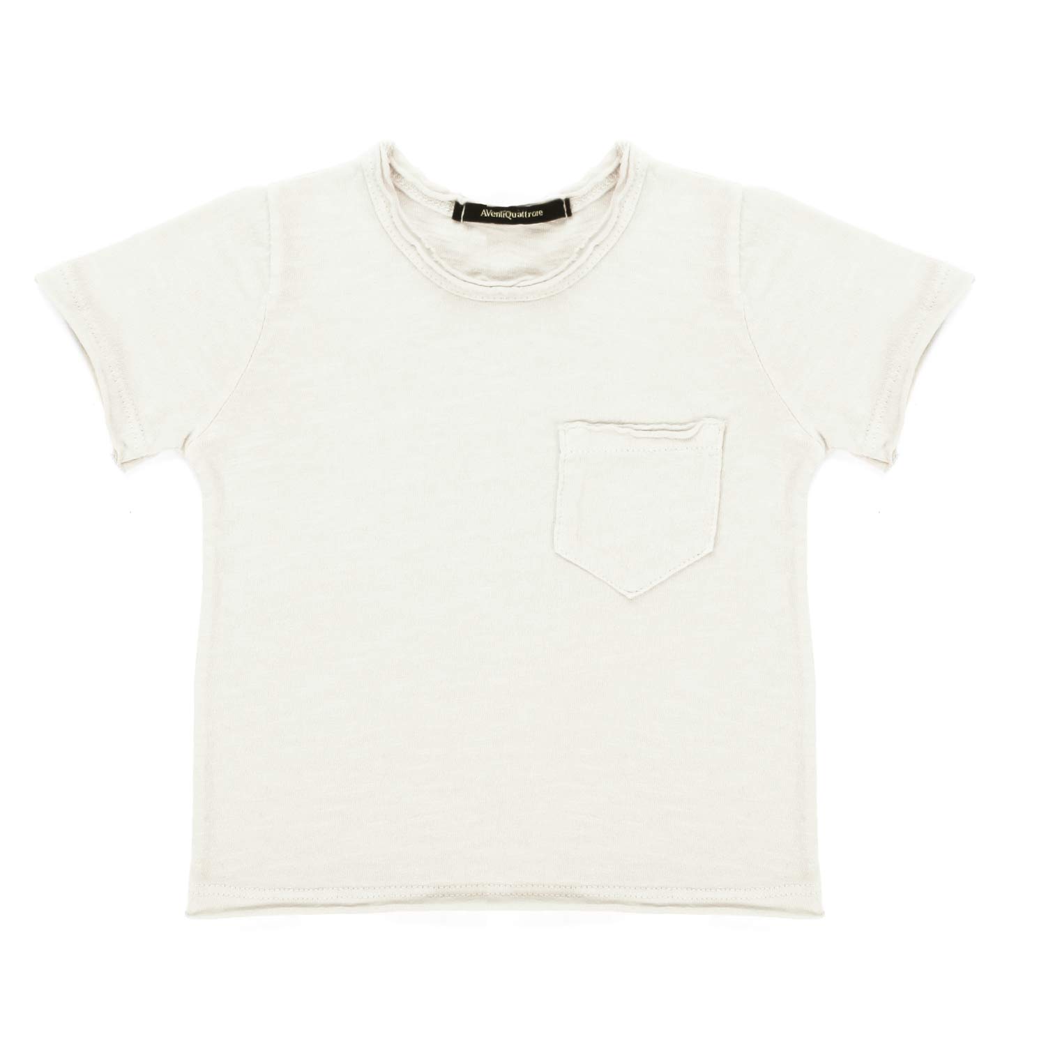 T-SHIRT BIANCO CALDO CON TASCHINO BABY UNISEX - annameglio.com abbigliamento moda