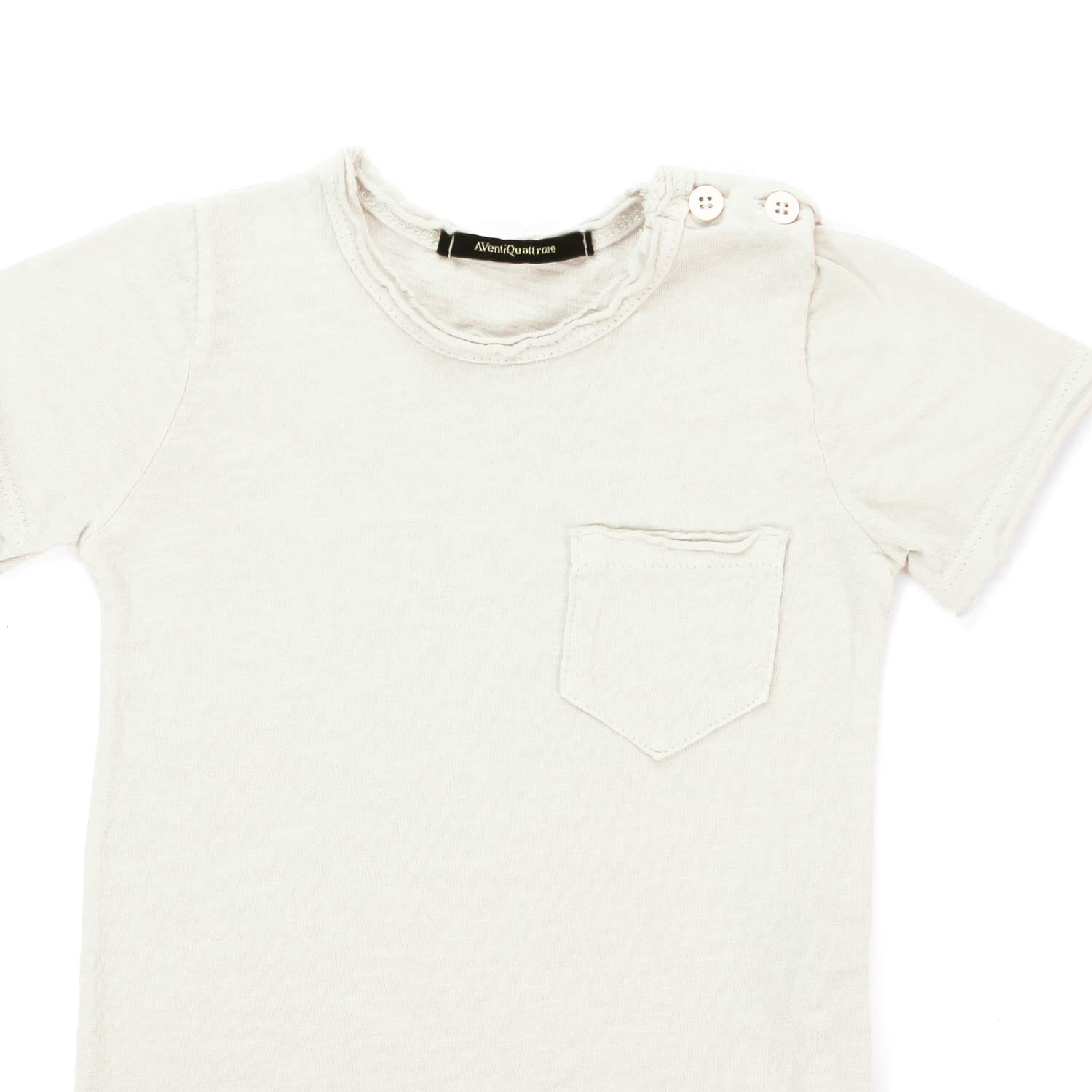 T-SHIRT BIANCO CALDO CON TASCHINO BABY UNISEX - annameglio.com abbigliamento moda