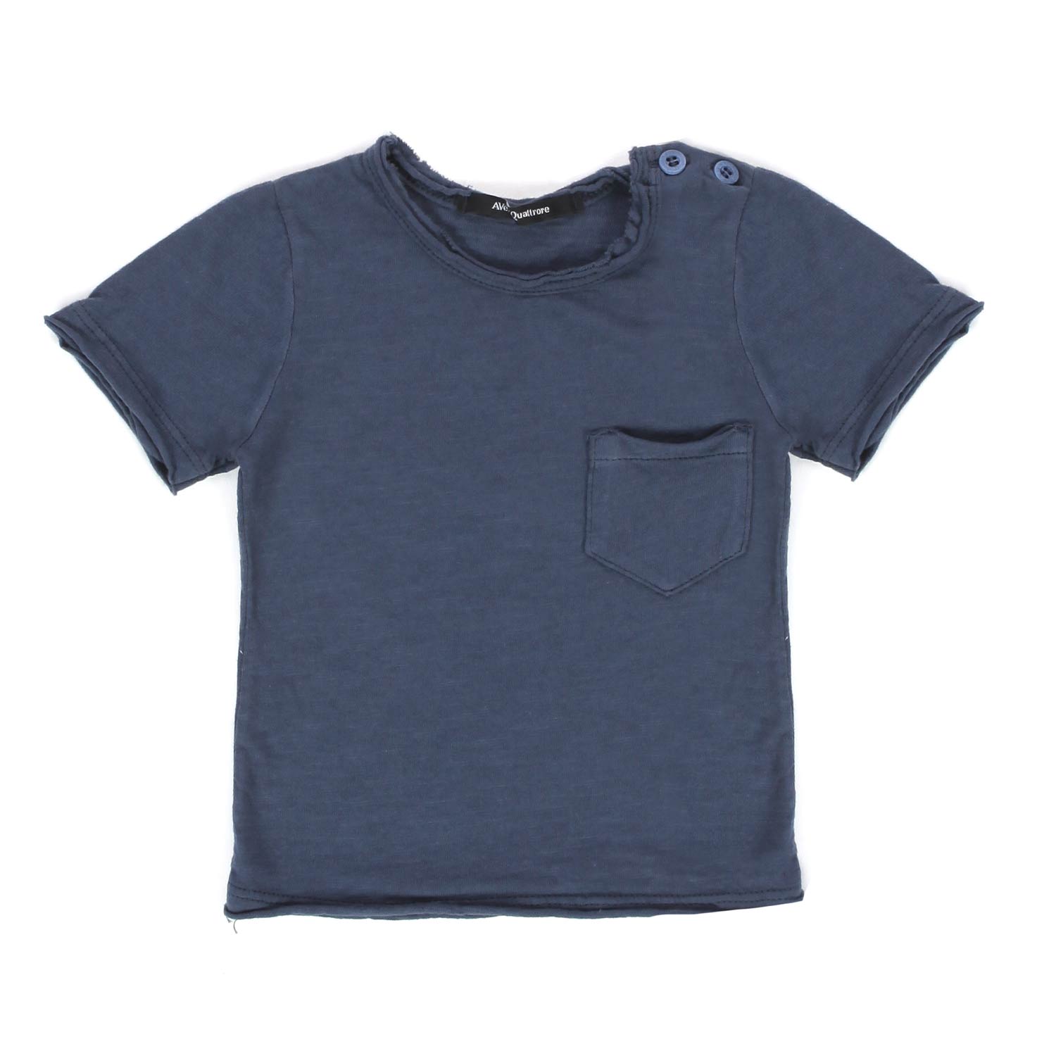 T-SHIRT BLU CON TASCHINO BABY UNISEX - annameglio.com abbigliamento moda