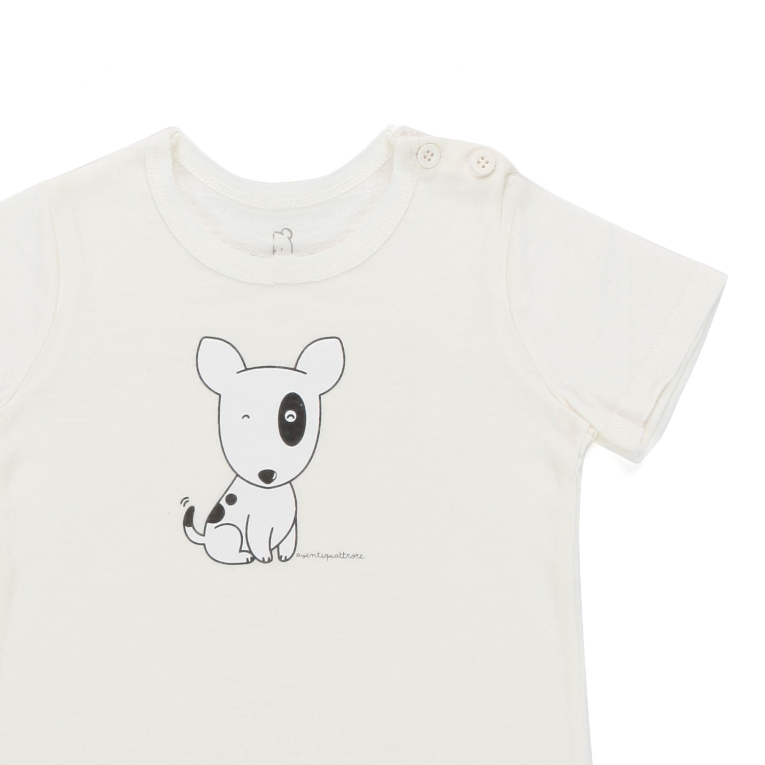 T-SHIRT BIANCO CALDO CON STAMPA BEBÈ UNISEX - annameglio.com abbigliamento moda