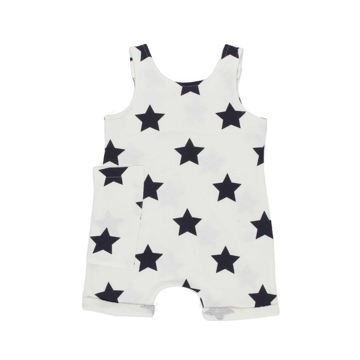 SALOPETTE BIANCA CON STELLE NERE BEBÈ - annameglio.com abbigliamento moda