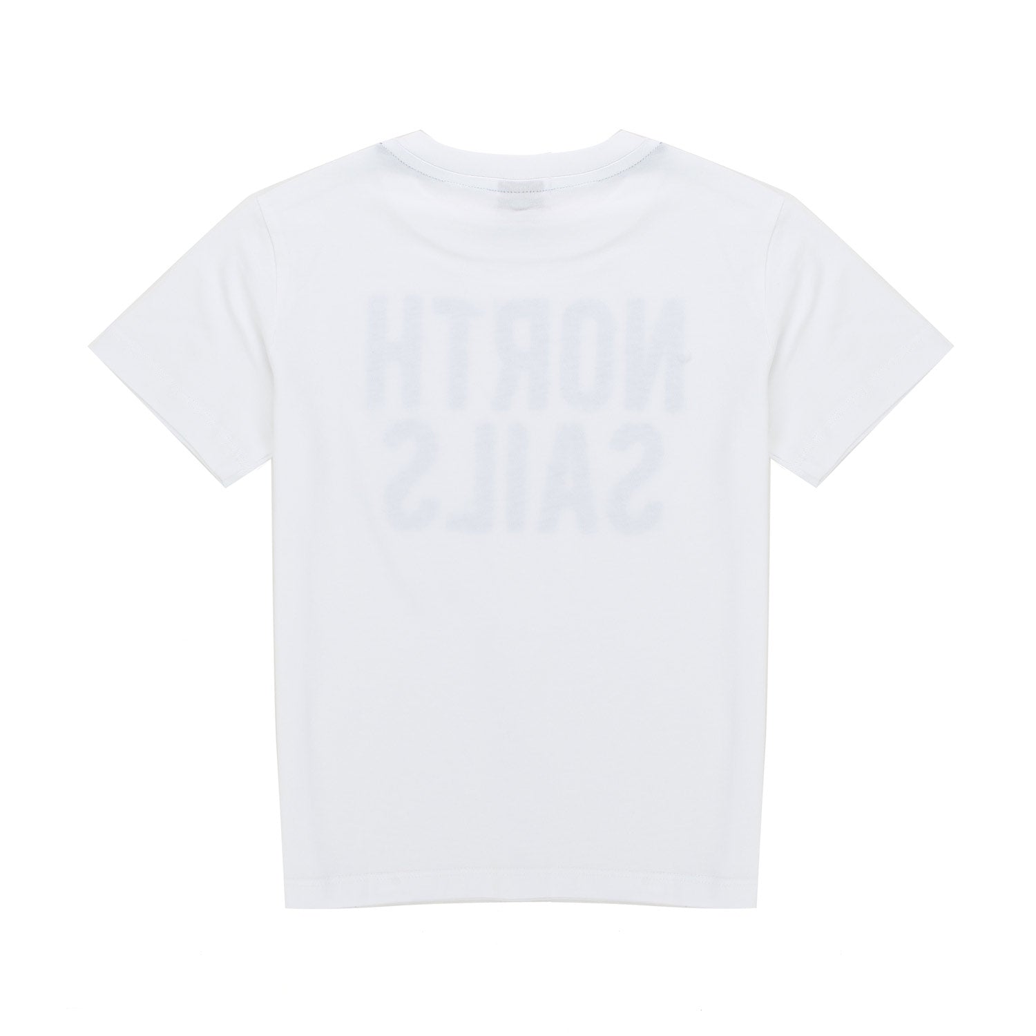 T-SHIRT BIANCA CON LOGO AZZURRO - annameglio.com abbigliamento moda