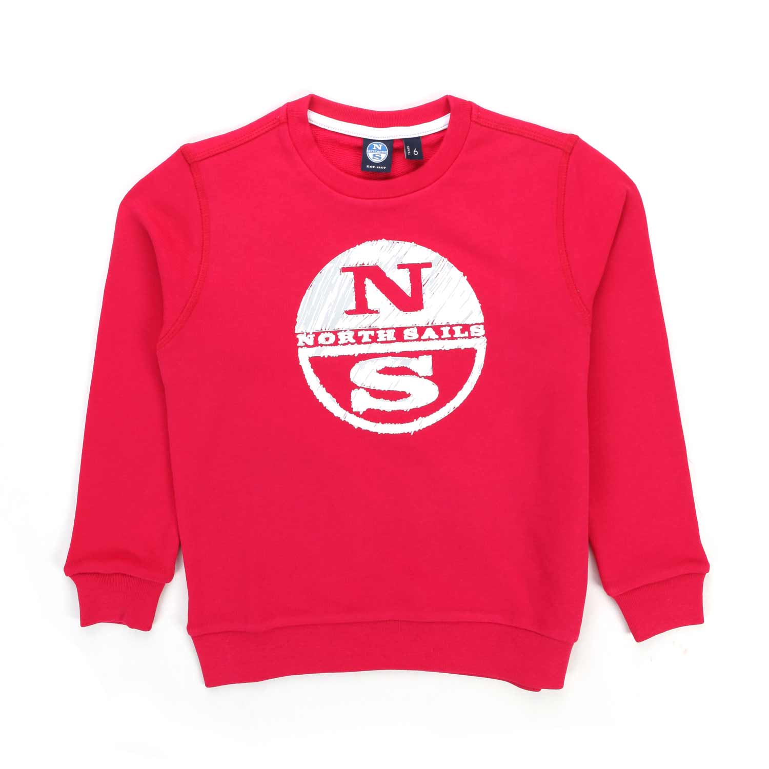 FELPA ROSSA CON MAXI LOGO BIANCO BAMBINO E TEEN - annameglio.com abbigliamento moda