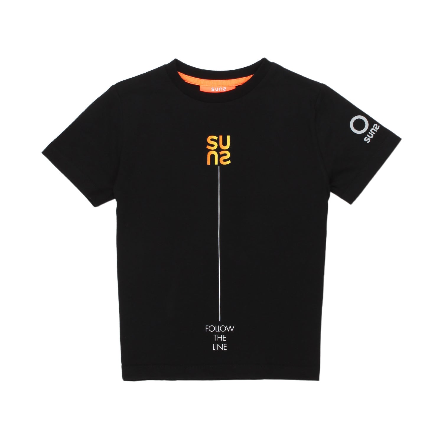 T-SHIRT UNISEX NERA E ARANCIONE BABY E TEEN - annameglio.com abbigliamento moda