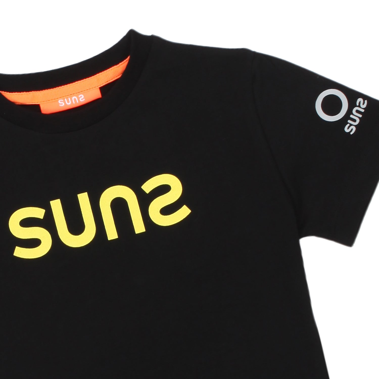 T-SHIRT UNISEX NERA CON LOGO GIALLO BABY E TEEN - annameglio.com abbigliamento moda