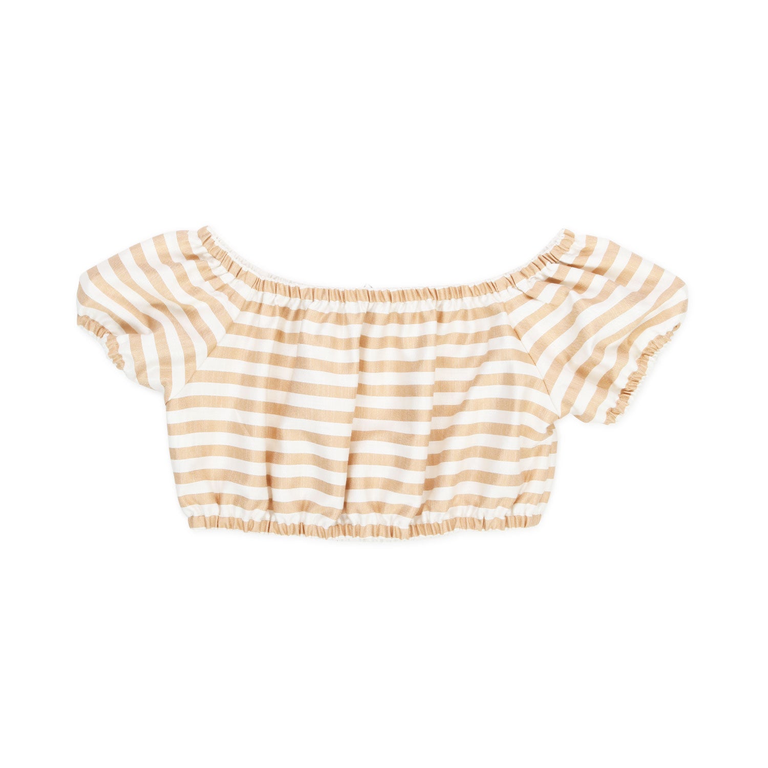 TOP A RIGHE BIANCO E SABBIA BAMBINA E TEEN - annameglio.com abbigliamento moda