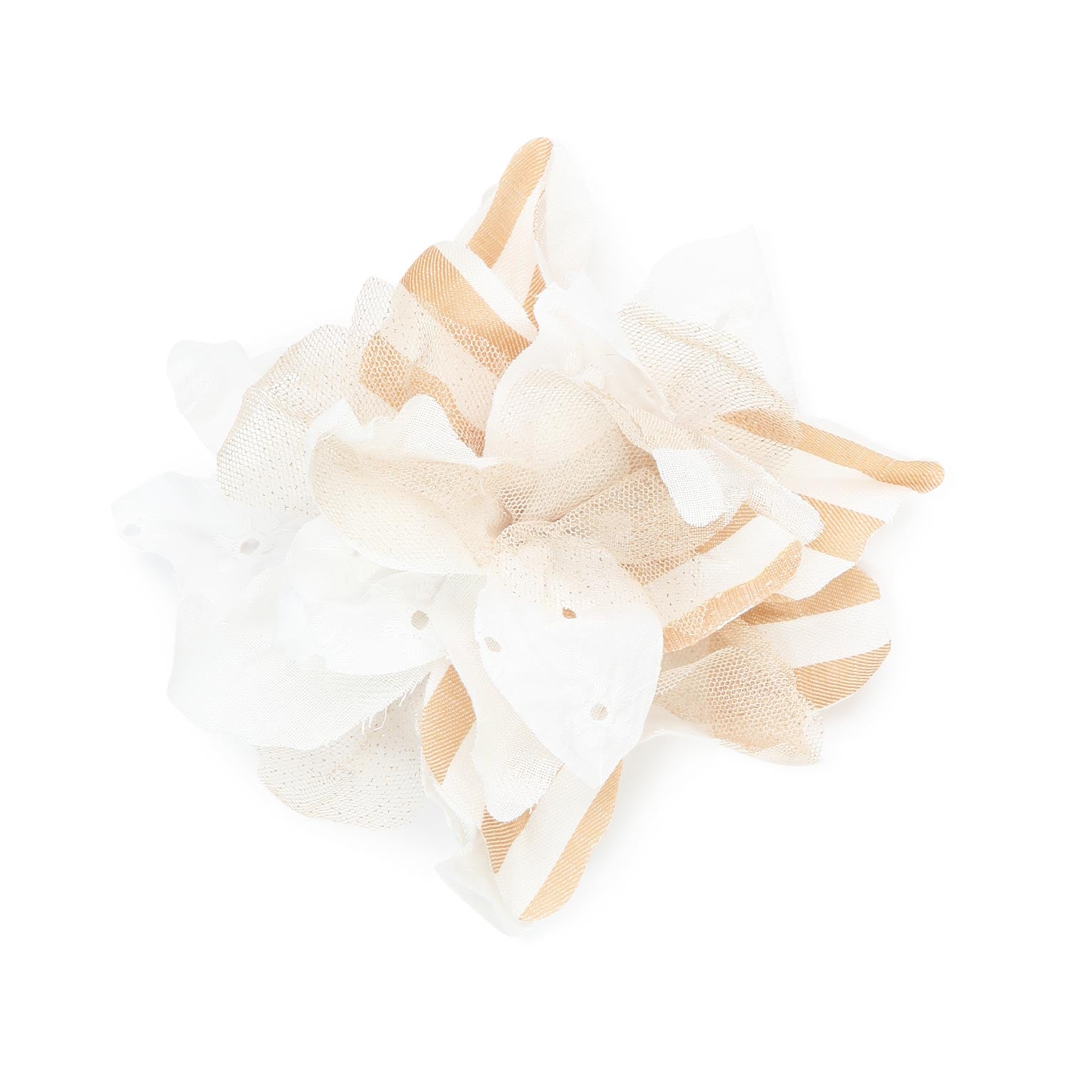 SPILLA FIORE BIANCA E BEIGE BAMBINA E TEEN - annameglio.com abbigliamento moda