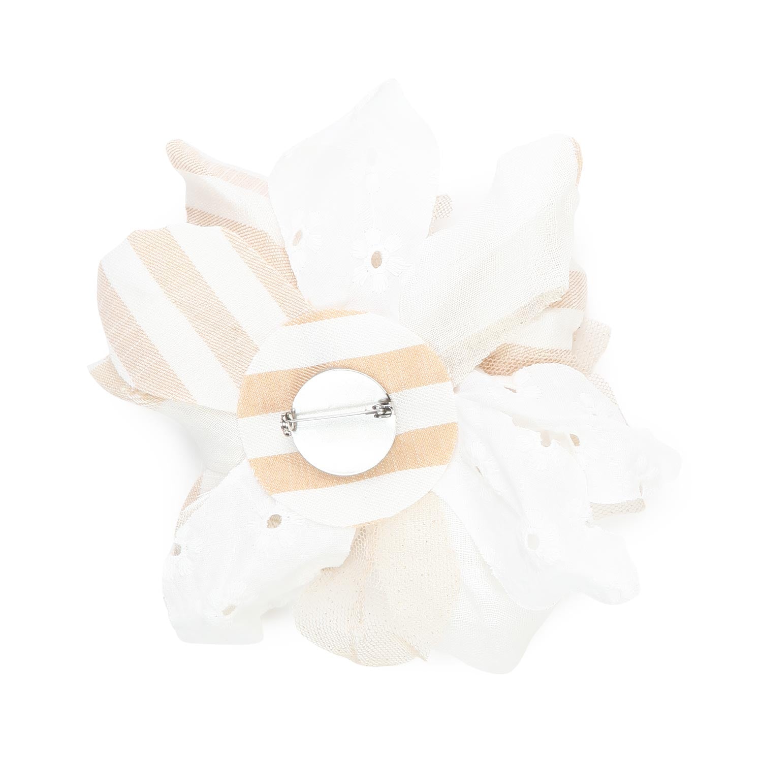 SPILLA FIORE BIANCA E BEIGE BAMBINA E TEEN - annameglio.com abbigliamento moda